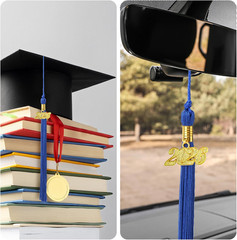 2026 Blue Tassel Graduation – Graduation Tassel with 2026 Gold Year Charms