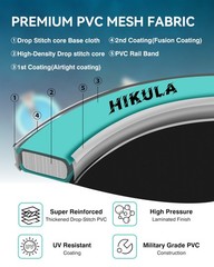 Inflatable Round Floating Ring – Water Hammock Dock, Sunmmer Mat Raft Platfor…