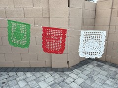 Virgen De Guadalupe Papel Picado Banners 3PACK Plastic Tricolor.