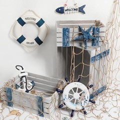 Nautical Pirate Party Decorations – Wood Crates, Fishing Net, Ship Wheel & More!