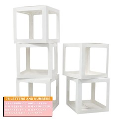 Thickened 5 PCs White Transparent Balloon Boxes with 78 Letters & Numbers for…