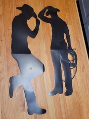 Cowboy Paper Silhouettes Decor-2pc, 35 and 37 inches, Black Wonder Junction VBS