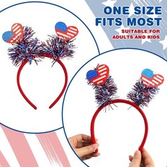 Comfortable 9PCS American Flag Headbands for Fun July 4th Celebrations