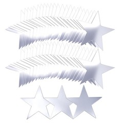 120 PCS Silver Star Cutouts 6 Inch Cardboard Decorations Bulletin Board DIY