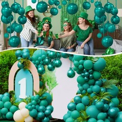 20 Pcs Dark Green Round Foil Balloons Large 22 Inch 4d Metallic Ball Balloons…