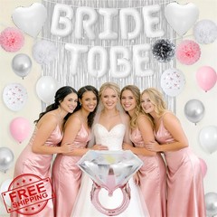 Dagelar Bachelorette Party Decorations Silver White
