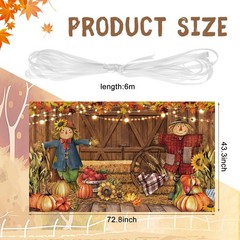 Fall Thanksgiving Banner Autumn Party Background Decorations orange