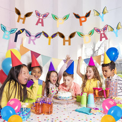 Cartoon Animation Birthday Party Backdrop,Evolutions Decor Supplies Include Happ