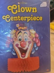 Beistle Clown Art-Tissue Centerpiece Birthday 10″ 2011 New