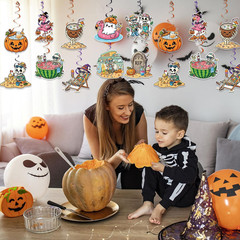 26 Pcs Summerween Party Decorations,Halloween in Summer Party Hanging Swirl Ceil