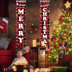 71 x 12 Inches Christmas Lighted Banner for Doorway Porch Yard, “MERRY” and “…