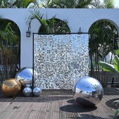 Yescom 2PCS 60″ Big Shiny Inflatable Mirror Ball Giant Reusable Hanging Silver