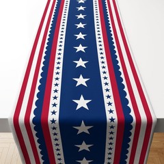 Patriotic Stars Table Runner for 4th of July – 73×13.8” for Festive Celebrations