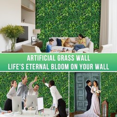Artificial Boxwood Panels, Grass Wall Panels 12PCS 20»x20», Dracaena