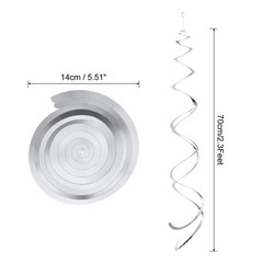 18 Pcs Silver Party Hanging Swirls Double Strip Ceiling Decorations Set