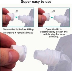 Clear Plastic Spouted Alcohol Juice Drink Festivals Bag Pouch 500ML Reusable