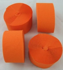 2 Black 2Orange Large Crepe paper EACH streamers 26 m x 45mm by clikkabox