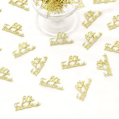 Happy 60th Birthday Confetti Glittery Gold 60 Fabulous Table Scatters 100 PCS