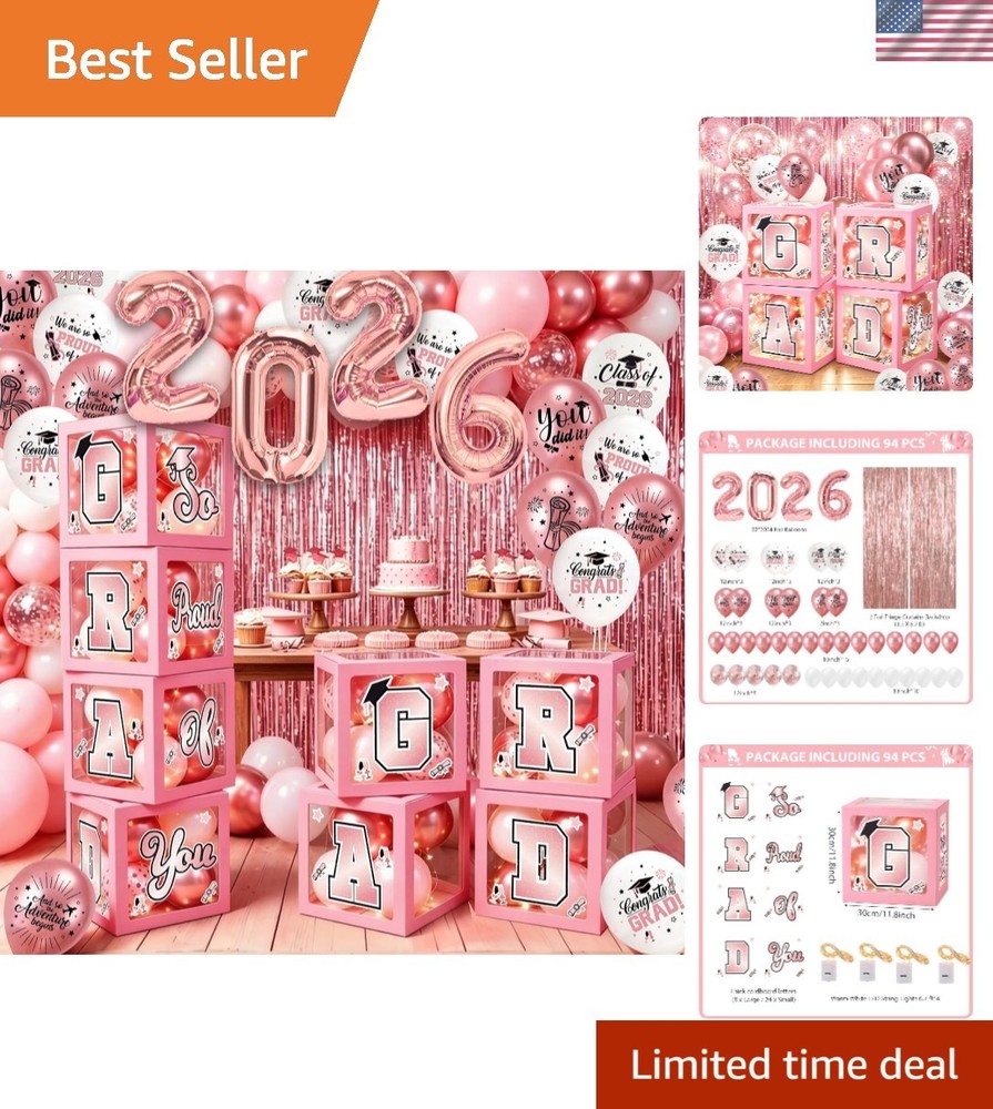 Pink Graduation Decorations 2026: 2026 Graduation Decorations Rose Gold Gradu…
