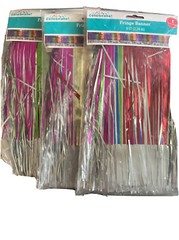 Way To Celebrate Foil Multi Colors Party Fringe Banner 9 Ft, 1 Count