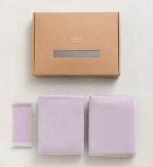 Ling’s Moment 10 ft x 10 ft Light Purple Chiffon Like Backdrop Curtains Lavender