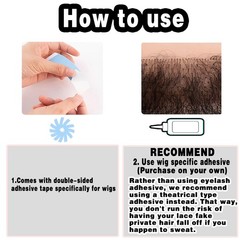 Fake Private Hair, Invisible Realistic Bikini Body Hairs For Men and Women Fa…