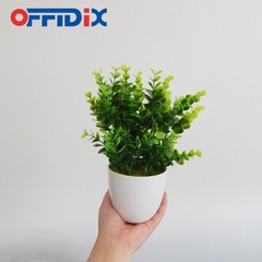 OFFIDIX Mini Artificial Eucalyptus Plants with Vase for Big Size, Green