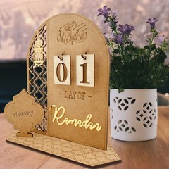 Countdown Calendar Ramadan Decoration Islamic Muslim Festival DIY Ornament JQ