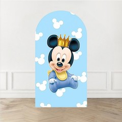 Mickey Mouse Prince Crown Arch Backdrop Cover Birthday Party Background Prop