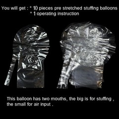 Large Clear Balloons for Stuffing, 10pack Big Extra Wide Mouth Bubble BoBo Ba…