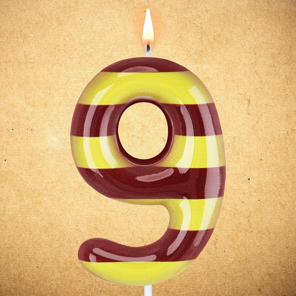 MTLEE Magical Wizard Birthday Candles Magic Inspired yellow and brown
