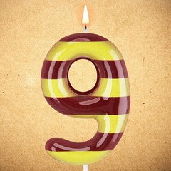 MTLEE Magical Wizard Birthday Candles Magic Inspired yellow and brown