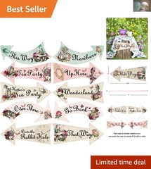 Delightful 10-Piece Arrow Signs Set for Alice in Wonderland-Themed Celebrations