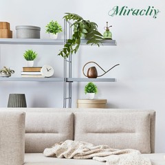 Miracliy 4 Pack Mini Fake Plants Artificial Eucalyptus 7.1″H × 4.7″W, Green