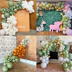 Zizasary 50Pcs Sage Green Balloons 12Inch Matte Boho Green Balloons For For