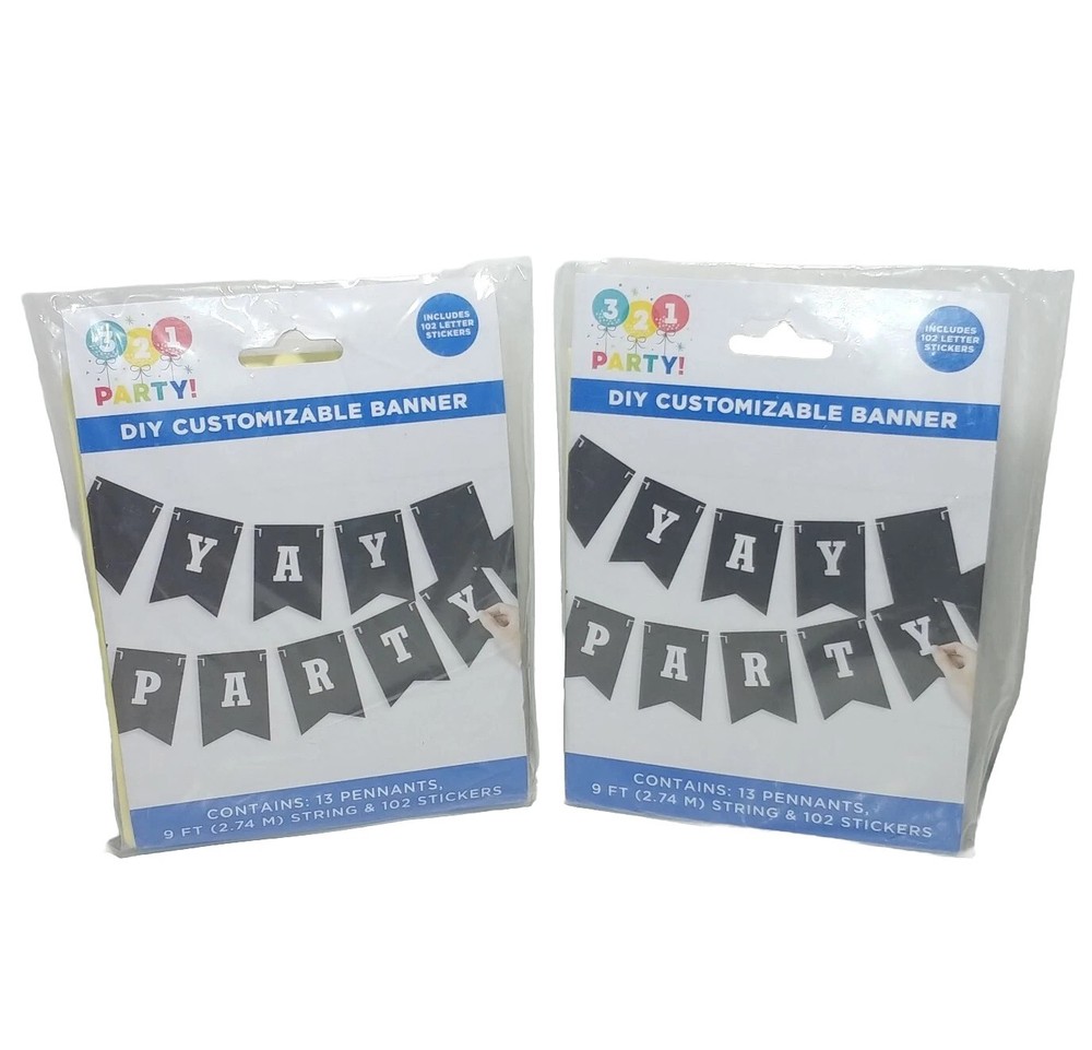 2 DIY Customizable Banner Kits With 102 Letters Each, Brand New