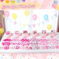 76Pcs Sleepover Party Supplies Slumber Spa Parties Kit for Girls Women, Headband