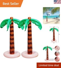 Vibrant Inflatable Palm Tree Set – Perfect for Luau & Tropical-Themed Parties