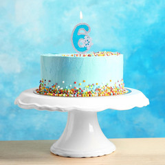 Blue Frozen Birthday Party Decorations, White Snowflake Number Candles 0-9, Kids
