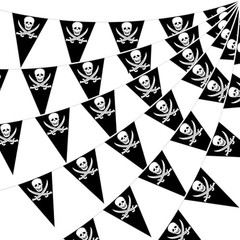 59ft Flags Banner Birthday Party Decorations 72Pcss Ship Triangle Pirate