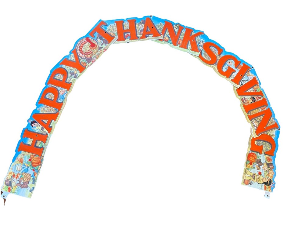Happy Thanksgiving Banner Cardboard Holiday Festive