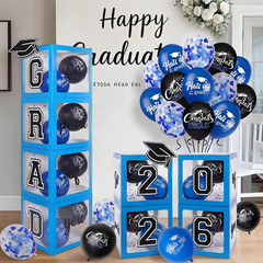 2026 Graduation Decorations 4 Grad Balloon Boxes with Letters 2026 Grad & so Pro