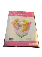 8 Creative Converting 8 Count Party Favor Treat Boxes, Bears 1st Birthday, Pink