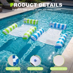 Inflatable Pool Floats Adult, 2 Pack Thick Pool Floaties Heavy Duty, Non-Stic…