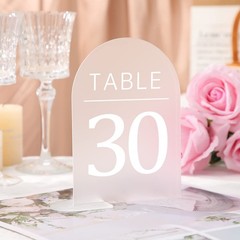 30 Sets 6 x 4 Inch Blank Frosted Arch Acrylic Sign Base Wedding Table Number