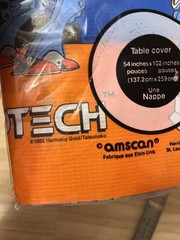 VTG Robotech Birthday Party Table Cover. 1985 Amscan 54”x102” HTF NOS