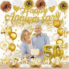 Happy Anniversary Decorations, Wedding Anniversary Decorations- Anniversary B…