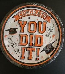 FREE 50 Orange Congrats GRAD Congratulations Graduation Desert Plates 2026 US