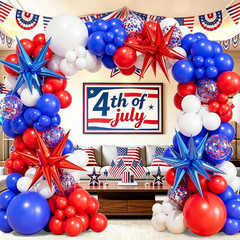 Red White and Blue Balloon Garland Arch Kit 143PCS Patriotic 4Th of July Decorat