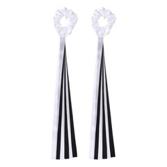 Rainbow Dance Ribbons, Wrist Streamers 20″ & 2 Pcs & Black & White